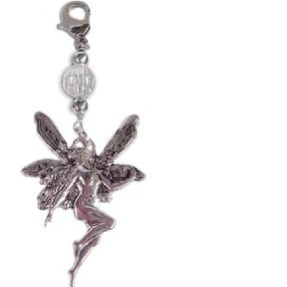Large Silver Fairy Charm